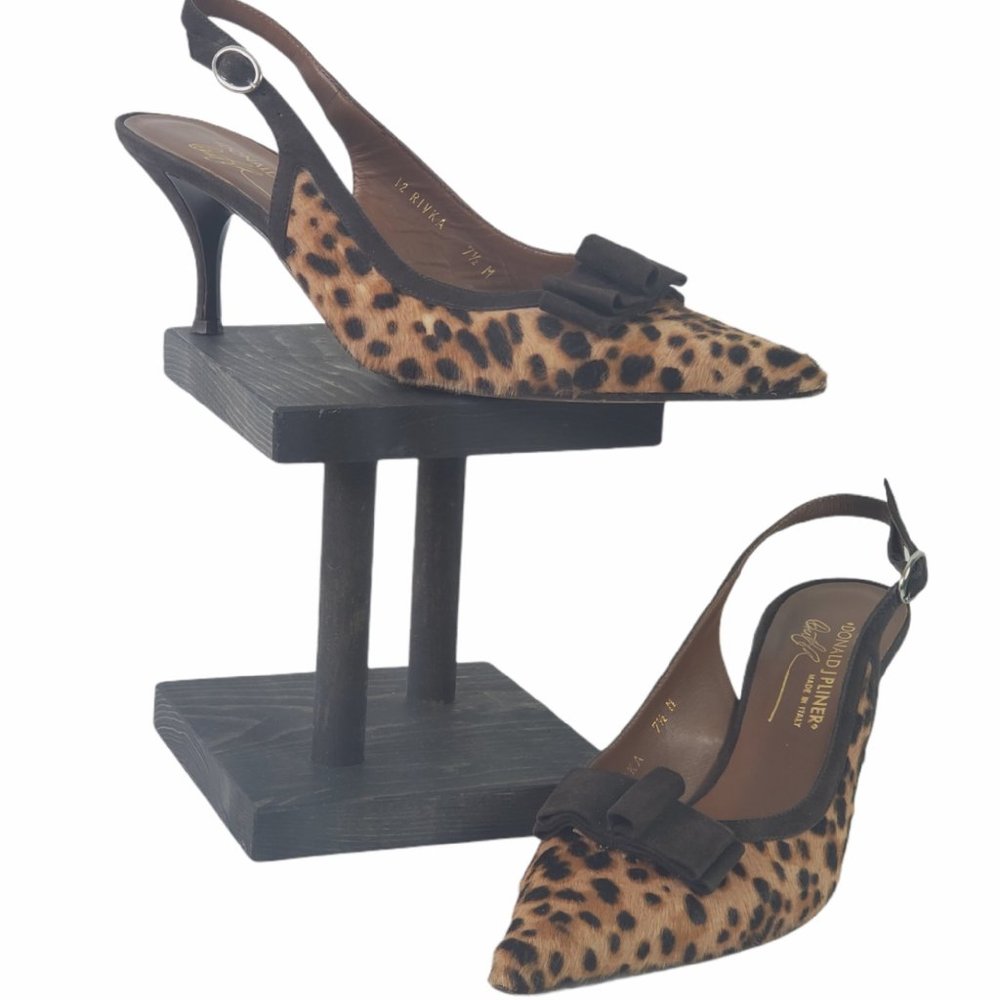 Donald J Pliner Couture Leopard Print Heels 7.5M